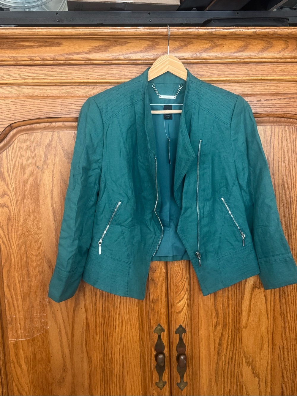 Teal Women's Zip-Front Blazer